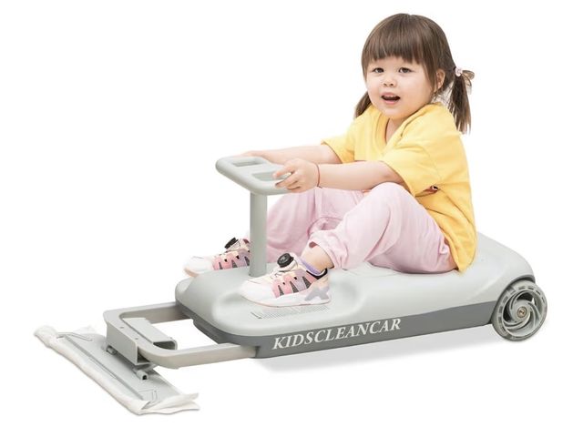 Lot 96-180845 - 12V Ride-On Car with Cleaning Fun, 3 in 1 Gokart, Soft-Start, 5-Speed Adjustable, Detachable mop, Re...