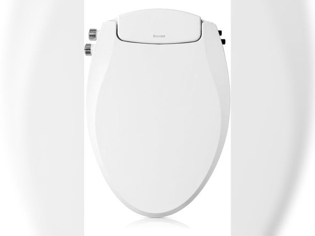 Lot 96-183380 - Brondell Bidet Toilet Seat, Non-Electric Swash Ecoseat, Fits Elongated Toilets, White - Dual Tempera...