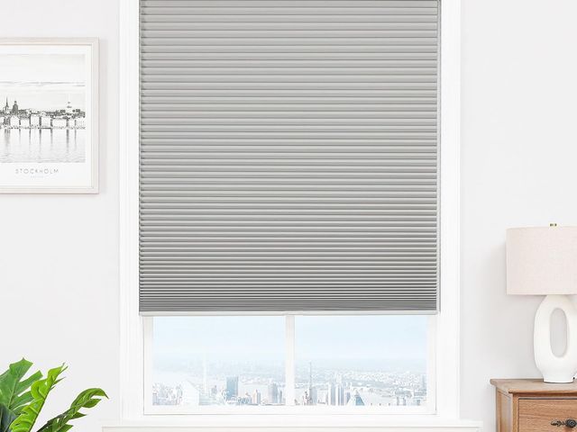 Lot 96-212243 - Joydeco No Tools No Drill Window Blinds for Indoor Windows, Blackout Shades Cellular Shades Cordless...