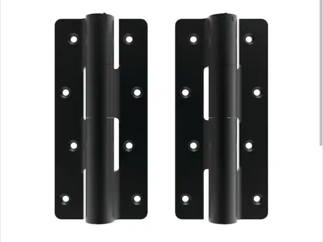 Lot 96-190550 - Barrette Outdoor Living 3.125 in. x 7.187 in. Aluminum Black Heavy-Duty Butterfly Hinge (2-Pack) New