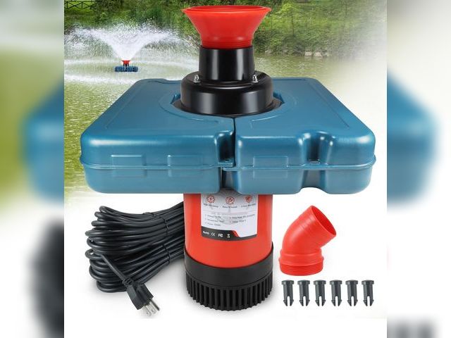 Lot 96-166305 - Goldlife Pond Fountain Aerator, F1-4 1HP 750W 110V PowerfuI Floating Pond Fountain Pump With 100 FT ...