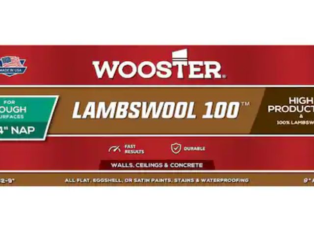 Lot 96-179833 - Wooster
Lambswool 100 9 in. x 3/4 in. Wool Roller Cover
New