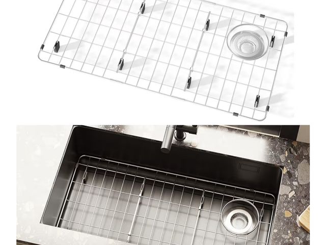 Lot 96-177502 - Sink Protectors for Kitchen Sink, Sink Rack for Bottom of Sink, Metal Sink Rack, Kitchen Sink Gird, ...