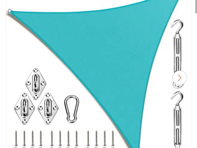 Lot 96-174298 - 2pk of ROYAL SHADE
10 ft. x 10 ft. x 10 ft. Triangle Sun Shade Sail with Hardware Kit-Turquoise
New