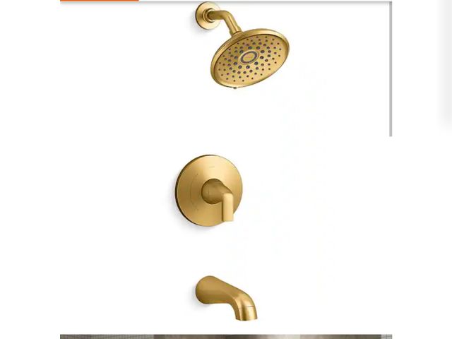 Lot 96-212252 - KOHLER

Cursiva Single-Handle 3-Spray Tub and Shower Faucet 1.75 GPM in Vibrant Brushed Moderne Bras...