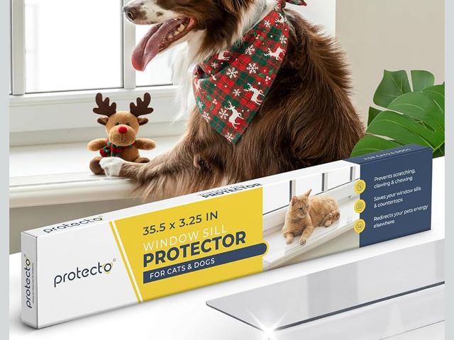 Lot 96-187495 - PROTECTO Window Sill Protector from Dogs 35.5 x 3.25 Clear Window Guards from Cats Scratching, Chewi...