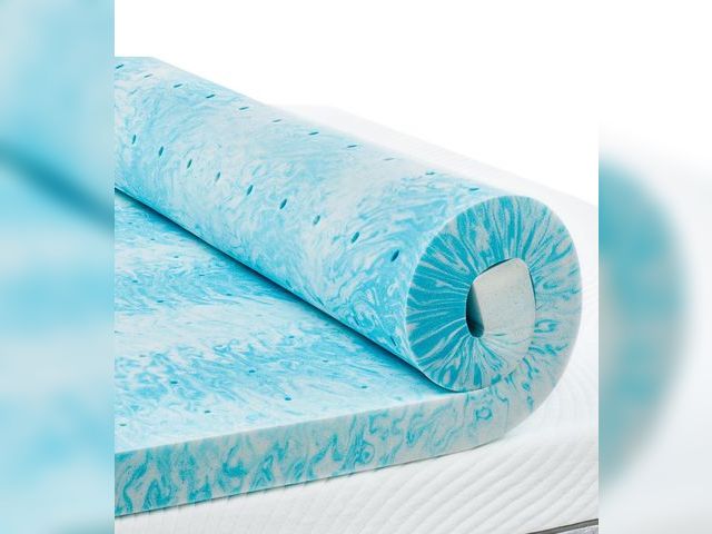 Lot 96-175179 - PERLECARE 3 Inch King Memory Foam Mattress Topper, Cooling Gel Infused Mattress Pad, Ventilated Bed ...