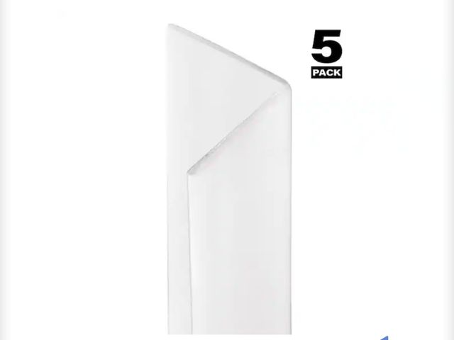Lot 96-179993 - Prime-Line 3/4 in. x 3/4 in. Vinyl Construction Corner Shield with Tape (5-Pack) New