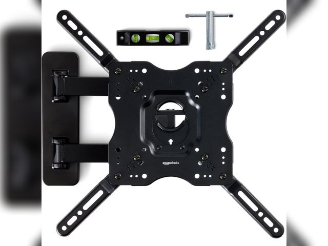 Lot 96-193537 - Amazon Basics Full Motion Articulating TV Wall Mount, with Swivel and Tilt, for 26" to 55" TVs and F...