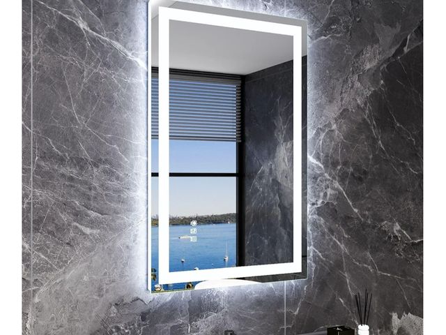 Lot 96-170185 - LED Bathroom Mirror 24"x 36", Front Lit and Backlit Bathroom Mirror with Lights,Stepless Dimmable,An...