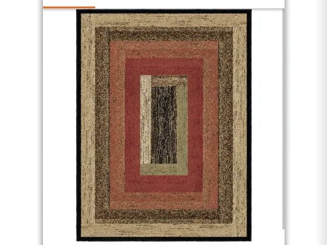 Lot 96-232693 - Mayberry Rug Hearthside Rustic Panel Multi-Colored 8 ft. x 10 ft. Lodge Area Rug New Msrp $260.87