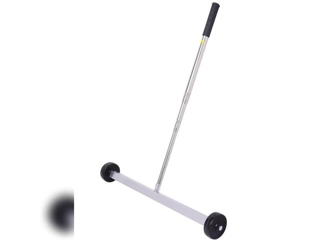 Lot 96-176582 - 15-Inch Rolling Magnetic Sweeper for Nail Pickup with Telescoping Handle and Wheels, Yard Magnet Too...