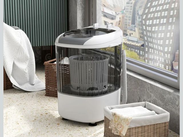 Lot 96-197641 - Giantex Portable Mini Washing Machine, 5.5 lbs Capacity Small Compact Laundry Washer with Spin Tub &...