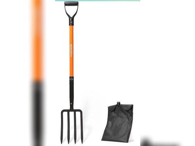 Lot 96-175880 - 4-Tine Garden Fork,Heavy Duty Pitch Fork for Gardening,Digging Fork and Spading Fork for Loosening S...