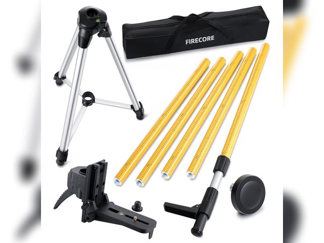 Lot 96-178893 - Firecore 12 Ft./3.7M Professional Laser Level Pole with Tripod and 1/4-Inch by 20-Inch Laser Mount f...