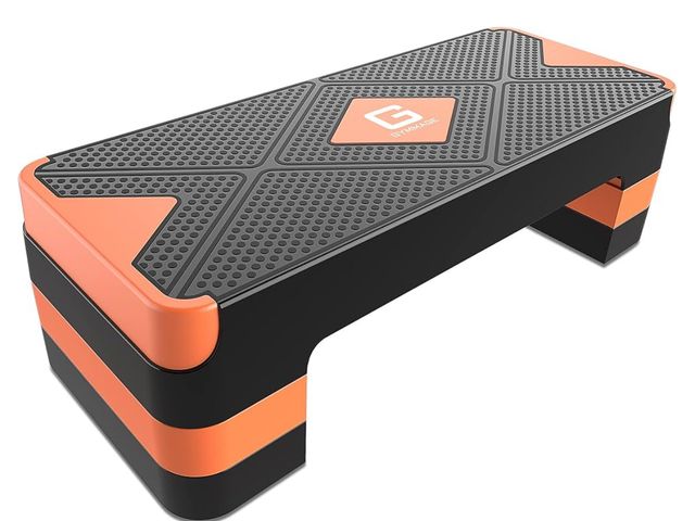 Lot 96-211463 - Aerobic Exercise Step, Adjustable Aerobic Stepper for Exercise, Workout Step Platform for Step Up, 2...