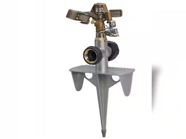 Lot 96-162816 - Orbit
Heavy-Duty Adjustable Brass Impact Sprinkler on Heavy-Duty Zinc Spike

Appears new , not in or...