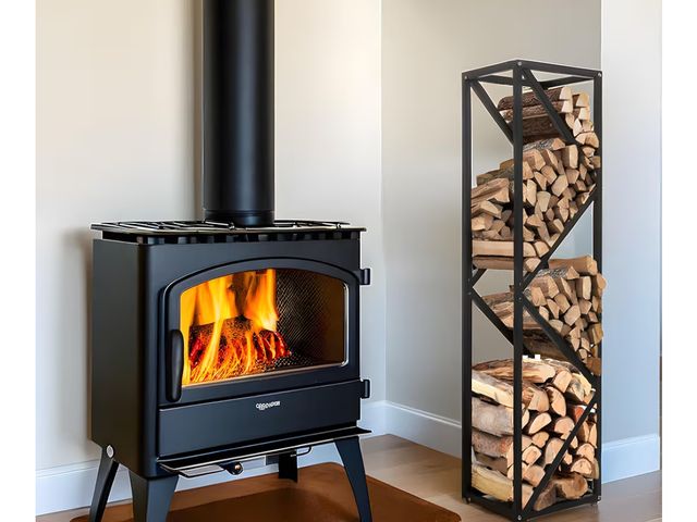 Lot 96-176634 - Indoor Firewood Rack - Adjustable Storage Holder for Fireplace &amp; Outdoor Fire Pits - Durable Wel...