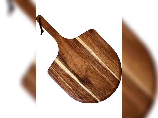 Lot 96-176089 - Totally Bamboo Rock &amp; Branch Acacia Wood Pizza Peel, 13.75 Inch Wooden Pizza Paddle with Handle,...