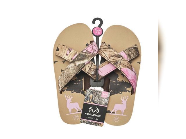 Lot 96-201036 - Realtree Ladies' Slide Sandal, S/M (7-8),
Pink Camo New