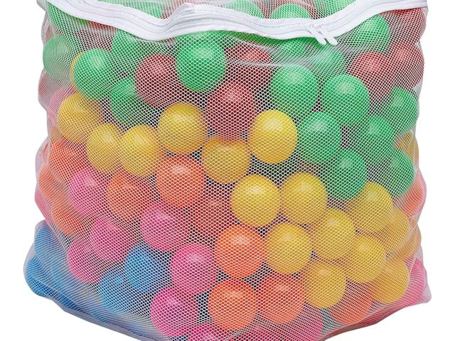 Lot 96-181045 - Amazon Basics BPA Free Crush-Proof Plastic Ball, Pit Balls with Storage Bag, Toddlers Kids 12+ Month...