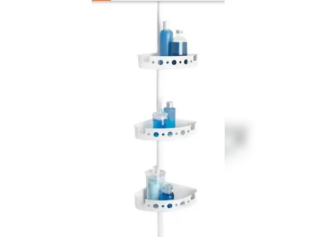 Lot 96-164711 - Glacier Bay
3-Tier Tension Corner Pole Shower Caddy in White
Appears