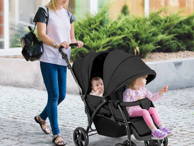 Lot 96-192243 - Costway Foldable Lightweight Front Back Seats Double Baby Stroller
New 
Msrp $270.00