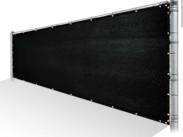 Lot 96-177831 - COLOURTREE
5 ft. x 10 ft. Black Privacy Fence Screen Mesh Fabric Cover Windscreen with Reinforced Gr...