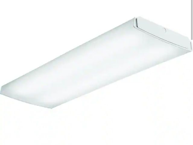 Lot 96-198157 - Lithonia Lighting 
LBL 4 ft. 7000 Lumens Integrated LED Dimmable White Wraparound Light, 4000K New M...