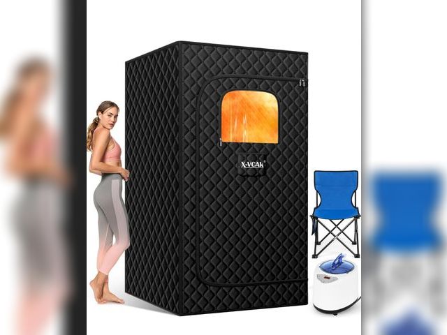 Lot 96-213617 - X-Vcak Upgraded Portable Sauna for Home，Relaxation, Steam Sauna for Home with Steamer, Remote Contro...