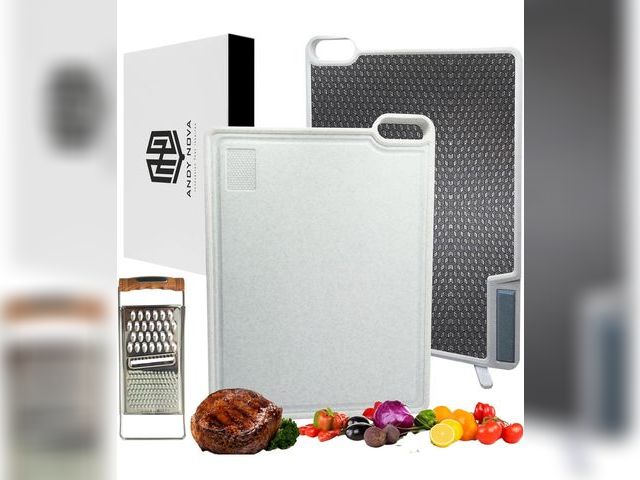 Lot 96-194969 - Durable Stainless Steel Cutting Board – Easy-to-Clean Titanium Cutting Boards for Kitchen, Food-Safe...