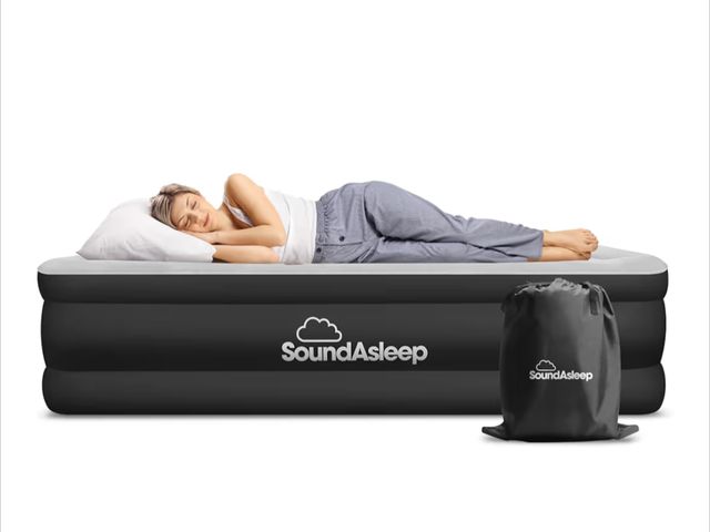 Lot 96-210334 - SoundAsleep Products Dream Series Luxury Air Mattress, ComfortCoil Technology, Built-in High Capacit...