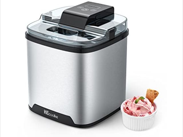 Lot 96-166039 - Non-American Plug KECOOLKE Ice Cream Maker, Teacher Appreciation Gifts Electric Ice Cream Machine Co...
