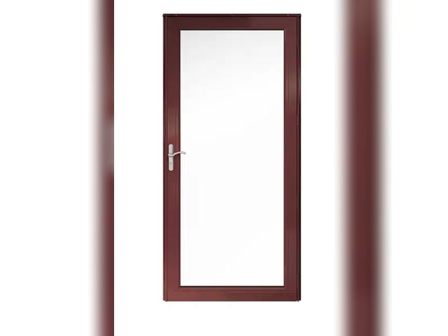 Lot 96-189945 - Andersen 4000-Series Full-View Storm Door in the Cinnamon Toast color 
Open box 
Appears Unused 
Msr...