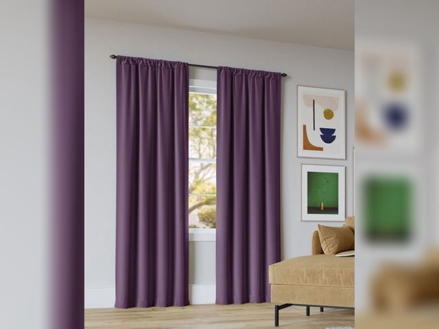 Lot 96-165848 - 40"x84" Sun Zero Blackout Rianna Rod Pocket Curtain Panel Amethyst Purple: Energy
New. One panel 
Ef...