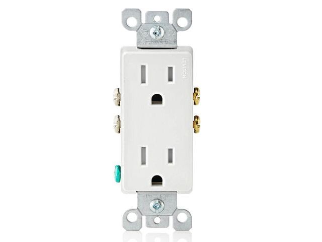 Lot 96-163809 - Leviton Decora 15 Amp 125 V Tamper
Resistant Duplex Outlet/ Receptacle, White 
T5325-WMP

New. Only ...