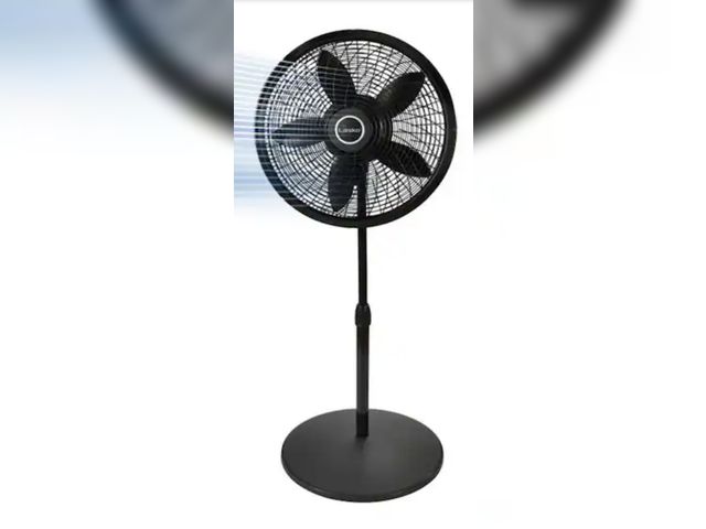 Lot 96-181886 - Lasko
Cyclone 18 in. 3 Speed Oscillating Pedestal Fan for Home in Black with Adjustable Height, Tilt...