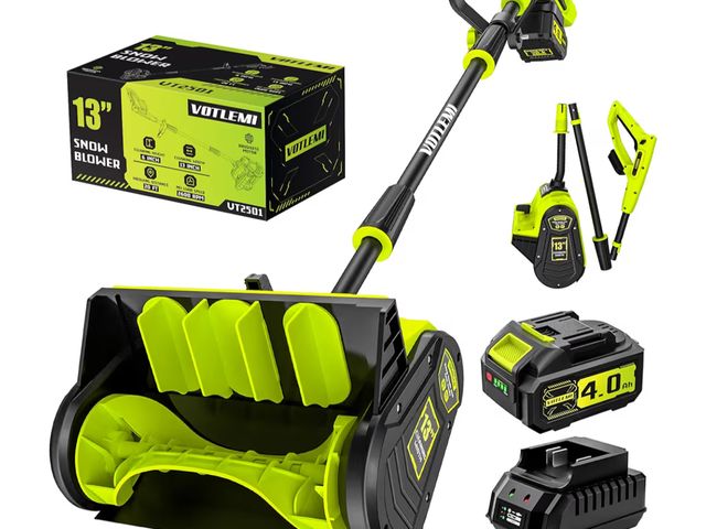 Lot 96-210472 - 40V Cordless Snow Shovel, 13 Inch 4.0Ah Electric Snow Shovel with Directional Plate, Brushless Cordl...