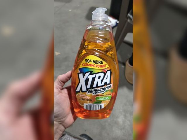 Lot 96-200550 - Xtra Antibacterial Hand Soap and Dishwashing Liquid in the Juicy Orange scent, 24 fl oz 
New