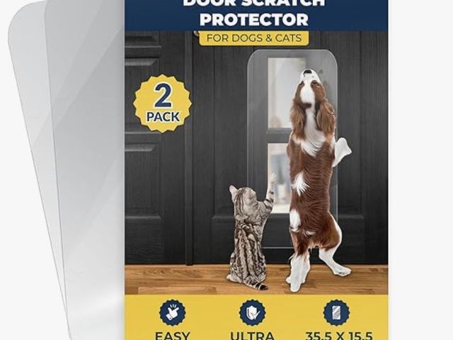 Lot 96-181574 - PROTECTO 2 Pack 35.5x15.5 Door Protector from Dog Scratching Cat &amp; Dog Scratch Guard for Indoor/...