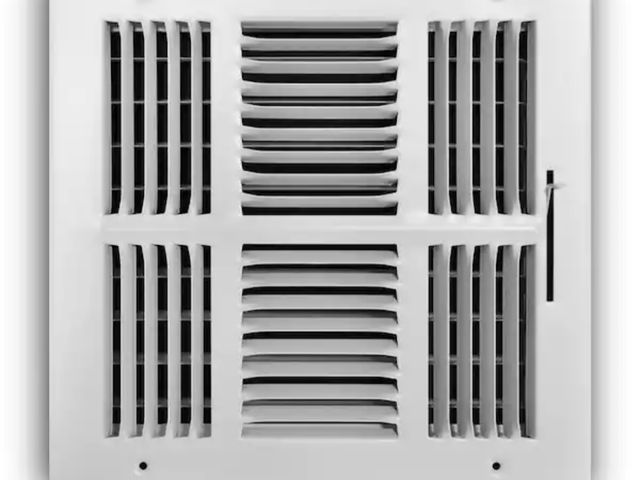 Lot 96-232570 - Pack of 3 Everbilt 10 in. x 10 in. 4-Way Steel Wall/Ceiling Register in White New