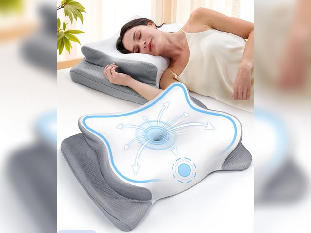 Lot 96-181643 - Ease Now Cervical Neck Pillow for Pain Relief, Beauty Sleeping Cooling Pillow for Side Back Stomach ...