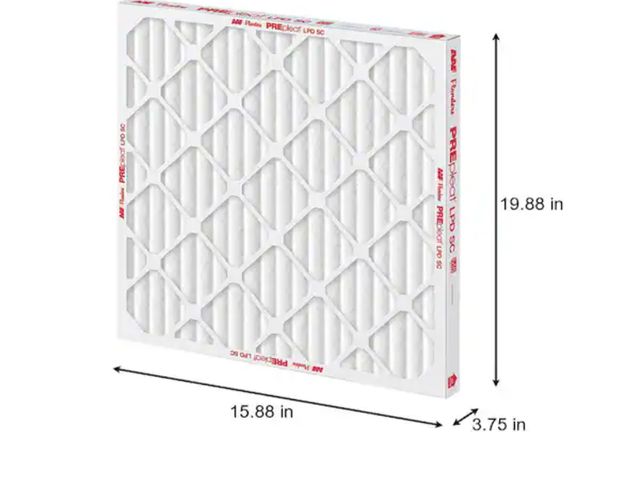 Lot 96-211561 - 6 Pack AAF Flanders 16 x 20 x 4 Pre-Pleat 40 Pleated MERV 8 Air Filter New