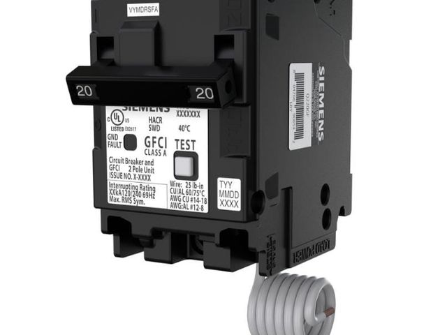 Lot 96-165000 - Siemens QPFB 20 Amp 2-Pole GFCI Circuit Breaker MSRP $112
New