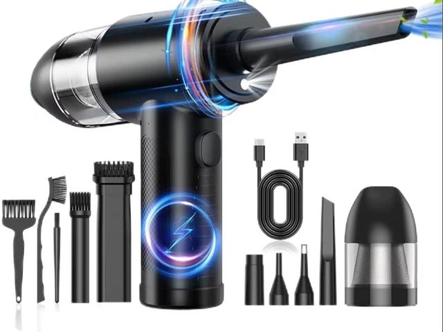 Lot 96-181640 - Portable Electric Wireless Car Vacuum Car Cordless Mini Vacuum Cleaner Compressed Computer air duste...