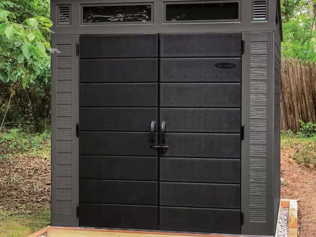 Lot 96-165830 - Suncast
Modernist 7 ft. 2.5 in. x 7 ft. 3.5 in. x 7 ft. 5.5 in. Resin Storage Shed
MSRP $849.99
New
