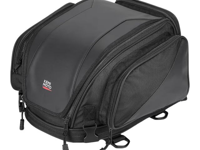 Lot 96-179109 - KEMIMOTO Motorcycle Tail Bag 18-22L Expandable Sissy bar Motorcycle Luggage Seat Travel Rear Rack Ba...