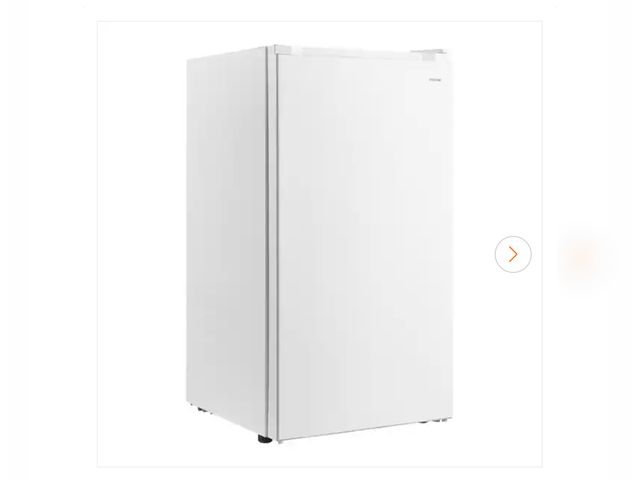 Lot 96-158447 - Vissani 
3.2 cu. ft. Mini Refrigerator in White, ENERGY STAR new MSRP $175, small dent in side
