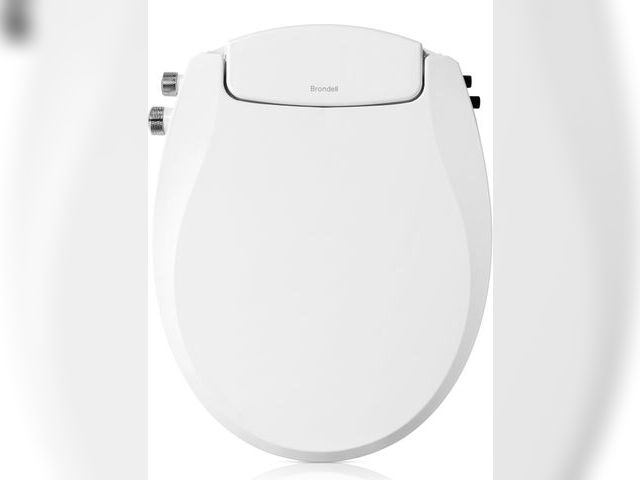 Lot 96-180506 - Brondell Bidet Toilet Seat Non-Electric Swash Seat, Fits Round Toilets, White – Dual Nozzle System, ...