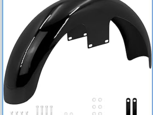 Lot 96-189972 - 19 inch Front Fender Vivid Black Motorcycle Wrap Mudguard for Bagger Models Fit for Harley Touring R...